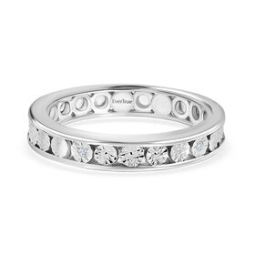 EVER TRUE Weißer Diamant Ring Nickelfreies Messing (Größe 17.00)