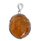 Natürlicher Baltischer Bernstein Anhänger, 925 Silber