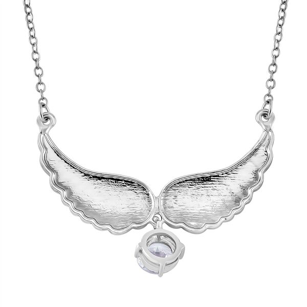 Weiße Zirkonia und Kristall Halskette, 52+5cm image number 4