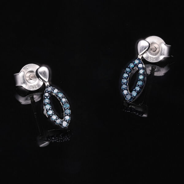 Blauer Diamant-Ohrringe - 0,15 ct. image number 2