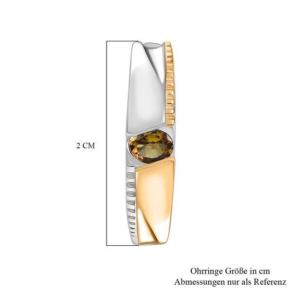 D&rsquo;Joy AA nat&uuml;rliche goldene Tansanit zweifarbige Creolen  - 0,33 ct image number 4