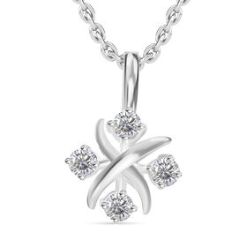 Weißer Zirkonia Schmuckset 925 Silber und Edelstahl