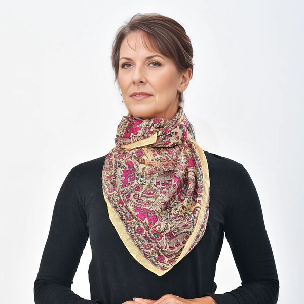 Seiden Schal, orange image number 2