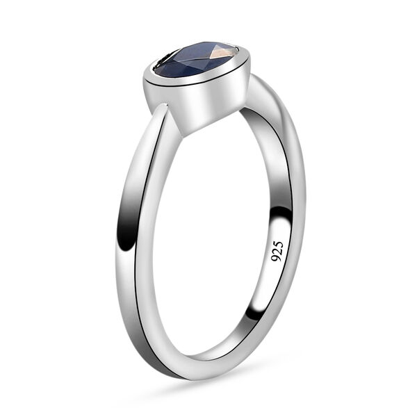 AAA tansanischer, blauer Spinell-Ring, 925 Silber platiniert  ca. 0,87 ct image number 5