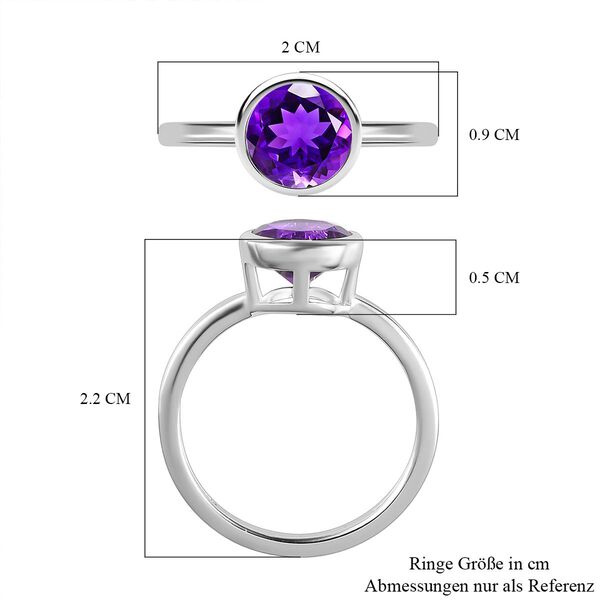 Afrikanischer Amethyst Ring, 925 Silber (Gr&ouml;&szlig;e 16.00) ca. 1.19 ct image number 7