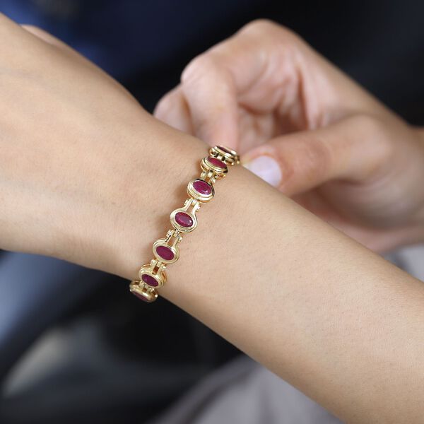 Afrikanisches Rubin und Zirkon Armband image number 3