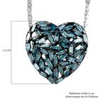 GP Heart Kollektion - blauer Diamant und blauer Saphir-Anhänger mit Kette in Silber image number 5
