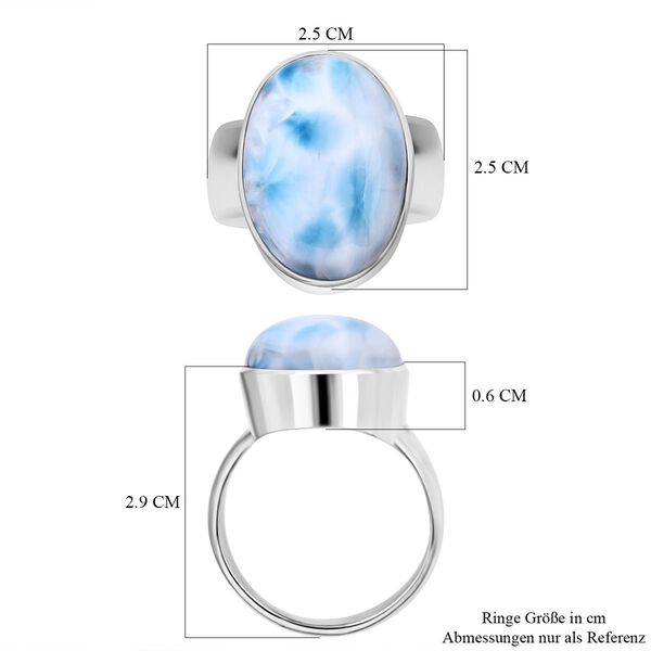 Royal Bali Kollektion - AAA Larimar Ring - 21,03 ct. image number 5