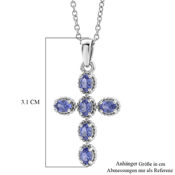 EVER TRUE Tansanit Schmuckset ca. 50 cm ca. 1,10 ct. image number 5