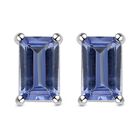 Tansanit-Ohrringe, 925 Silber platiniert ca. 0,54 ct