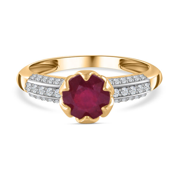 AA afrikanischer Rubin und Zirkon-Ring - 2,69 ct.