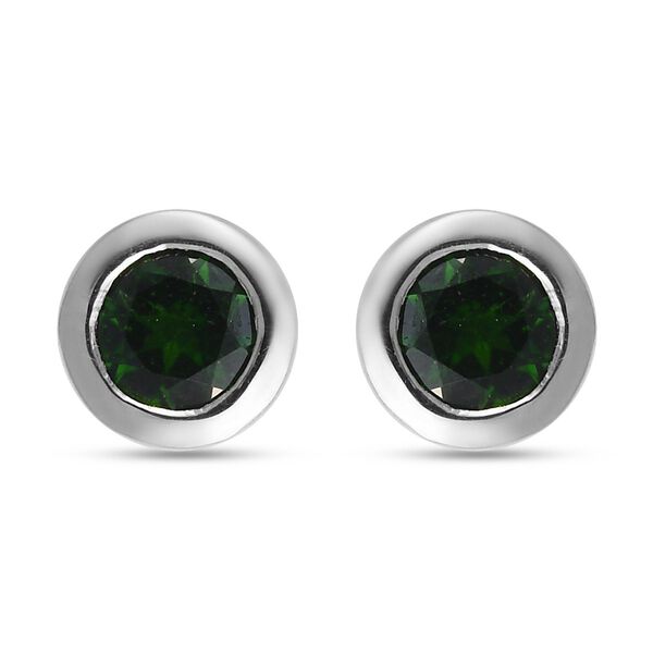 Nat&uuml;rliche Chromdiopsid-Ohrstecker - 0,94 ct.