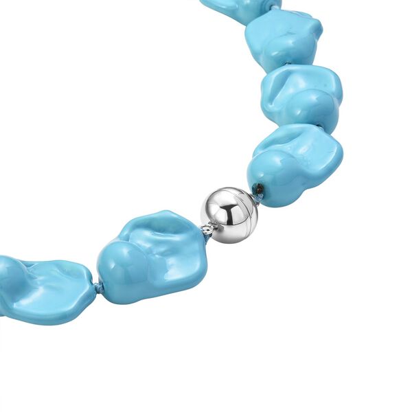 Sleeping Beauty t&uuml;rkisfarbene Fancy Muschelkernperle 50cm Halskette image number 5