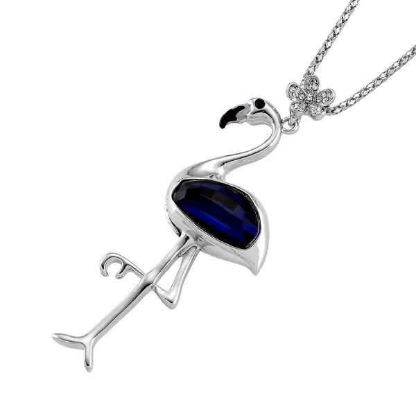 Mehrfarbiger Kristall Anh&auml;nger mit Kette ca. 63.5 cm + 5 cm Extender, Legierung, Legierung emailliert image number 3