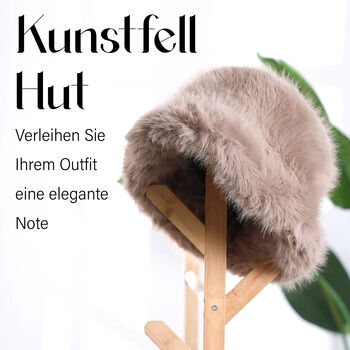 Hut aus Kunstfell, Grau