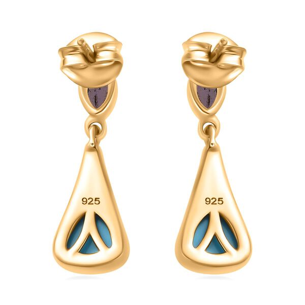 AA Sleeping Beauty T&uuml;rkis und Tansanit Ohrringe - 1,67 ct. image number 5