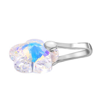 J Francis gefertigt mit SWAROVSKI- Wei&szlig;er Swarovski Kristall Anh&auml;nger