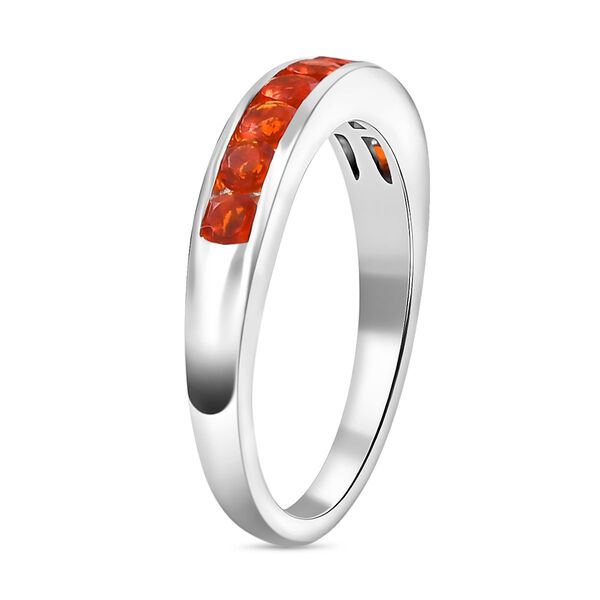 D'Joy AAA Blaze Feueropal Ring, 925 Silber platiniert - 0,44 ct. image number 5