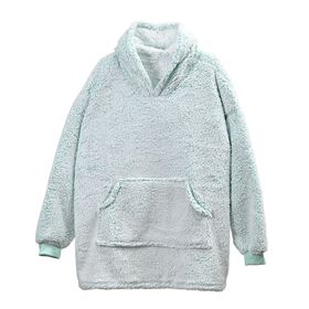 Kuscheliger Sherpa-Hoodie, Einheitsgröße, hellblau