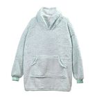 Kuscheliger Doppellagiger Sherpa-Decken-Hoodie, One size, mintgrün