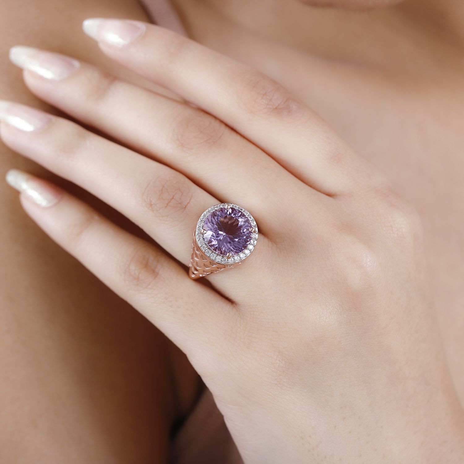 Rose de france amethyst ring discount