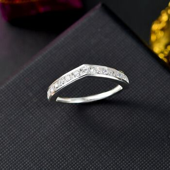LUSTRO STELLA Wei&szlig;er Zirkonia Ring
