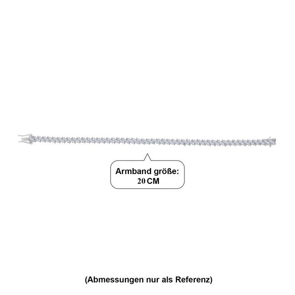 LUXURIANT SGL zertifiziertes SI-GH Labor Diamant 20cm Armband - 3 ct. image number 4