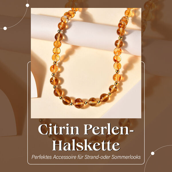 Citrin Halskette, 45 cm  - 170 ct. image number 3