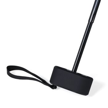 Sturmfester Pocketschirm mit UV-Schutz und Etui, 91x52cm, Schwarz