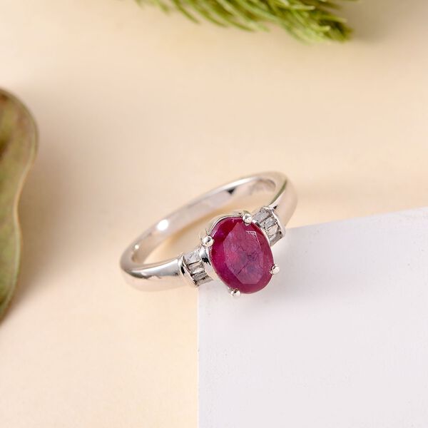 Afrikanischer Rubin und Diamant-Ring - 1,77 ct. image number 2