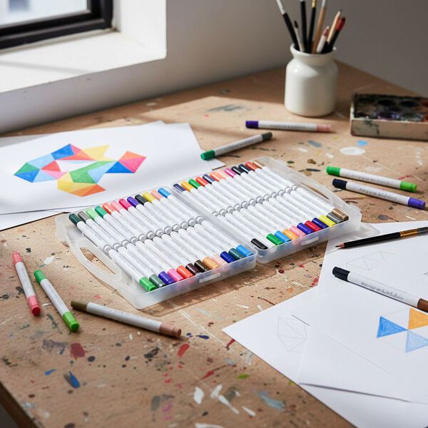 LIVMORE Premium Acryl Marker Set 48 teilig in Aufbewahrungsbox image number 2