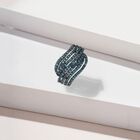 Blauer Diamant-Ring, 925 Silber platiniert  ca. 1,00 ct image number 1