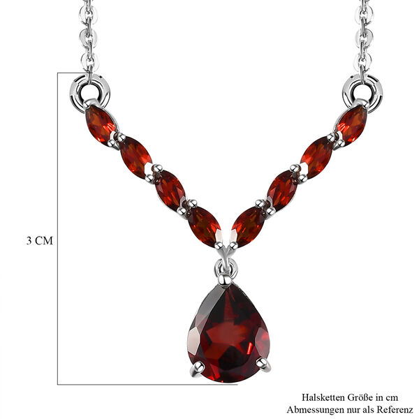 Natürliches Mosambik Granat-Collier, ca. 45 cm, 925 Silber platiniert ca. 4.54 ct image number 7