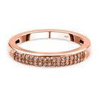 Natürlicher Champagner Diamant Ring, 925 Silber Roségold Vermeil (Größe 20.00) ca. 0.20 ct