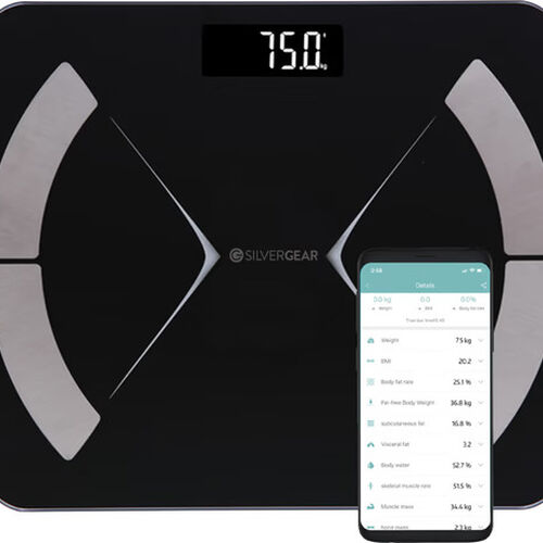 Bluetooth-Smart-Waage, Schwarz image number 1