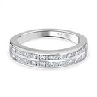 Weißer Diamant Ring, 925 Silber platiniert (Größe 19.00) ca. 0.50 ct