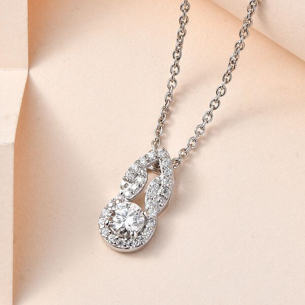 Moissanit Anh&auml;nger mit 50cm Kette - 0,58 ct. image number 7