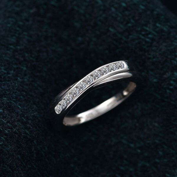 LUXURIANT SI-GH Labor Diamant Ring, 925 Silber rhodiniert - 0,25 ct. image number 2