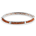 Hessonit Granat-Armreif, 19 cm, Messing platiniert ca. 26,46 ct