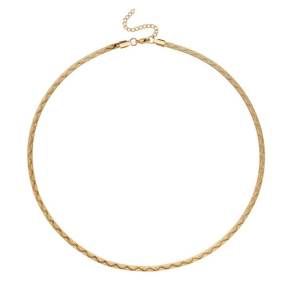 2er-Set Halsketten, Edelstahl, goldfarben, Gliederkette und Schlangenketten-Optik, ca. 50 + 5 cm image number 4