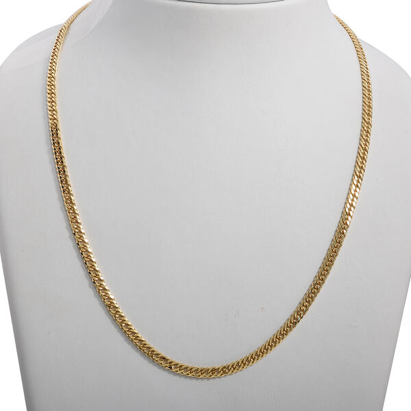 Doppelt geflochtene Gliederkette 50 cm in vergoldetem 925 Silber image number 1