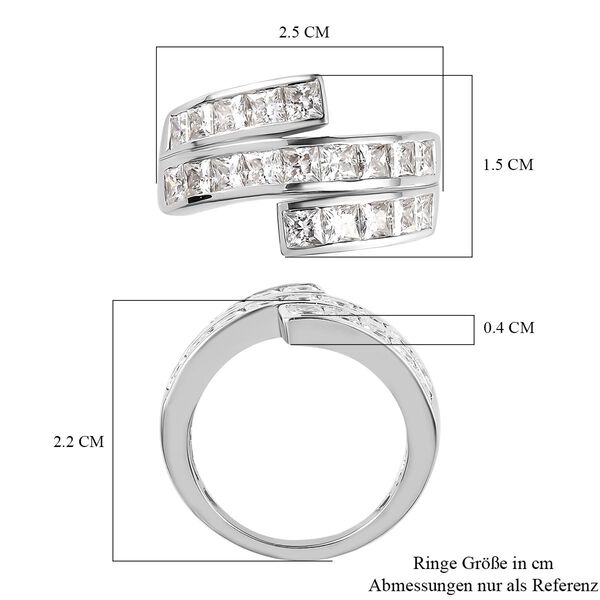 GP Art Déco Kollektion - Moissanit und Kanchanaburi blauer Saphir-Ring - 2,64 ct. image number 5