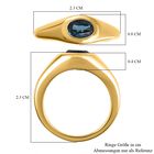 London Blautopas Ring, 925 Silber vergoldet, ca. 0.91 ct image number 6