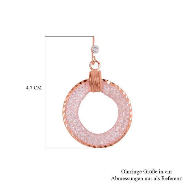 Weißer Kristall Ohrringe Reines Messing image number 6