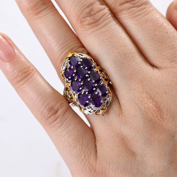 Afrikanischer Amethyst Ring Messing (Gr&ouml;&szlig;e 16.00) ca. 4,70 ct