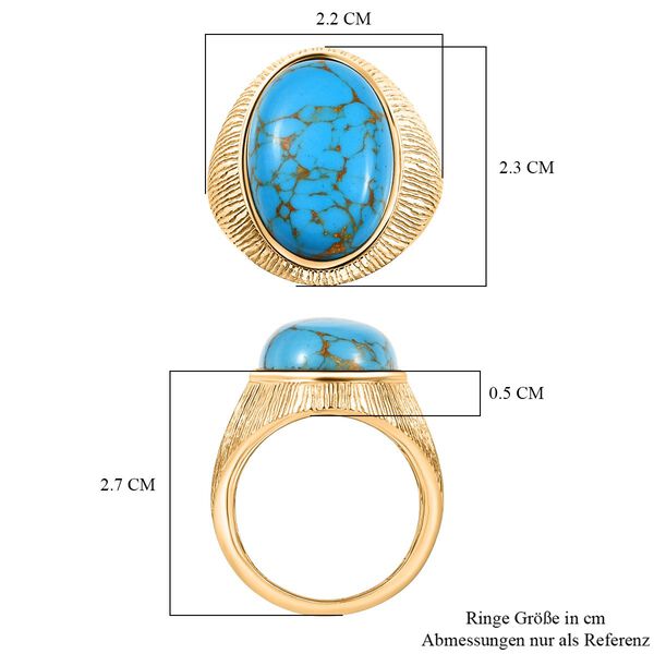 EverTrue blauer T&uuml;rkis Ring - 10,79 ct. image number 6