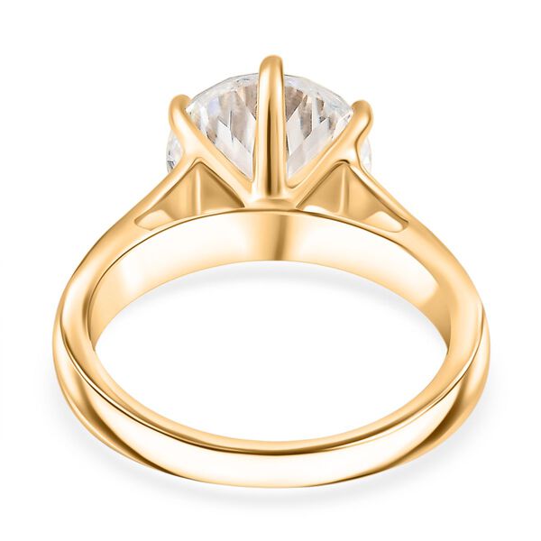 161 Facettiert Moissanit Ring 585 Gold (Gr&ouml;&szlig;e 18.00) ca. 4,05 ct image number 5