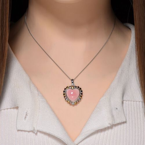 D'Joy Natürlicher Rosa Königsmuschel Perle Schmuckset ca. 45 cm 925 Silber rhodiniert ca. 5,50 ct. image number 1