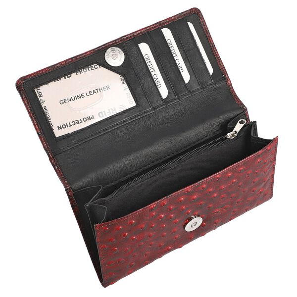 Gepr&auml;gte Leder Brieftasche, rot image number 6
