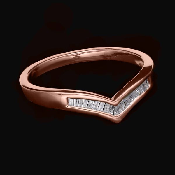 Wishbone Diamant Ring, Silber mit Roségold Vermeil - 0,17 ct. image number 2